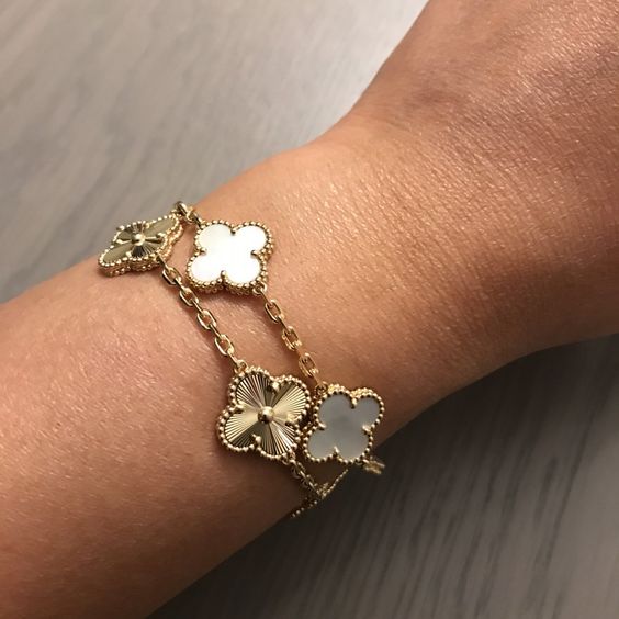 Armband Fyrklöver Glück Gold